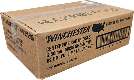 Winchester M855 Green Tip Range Pack 5.56x45mm NATO 62 gr FMJ ammo