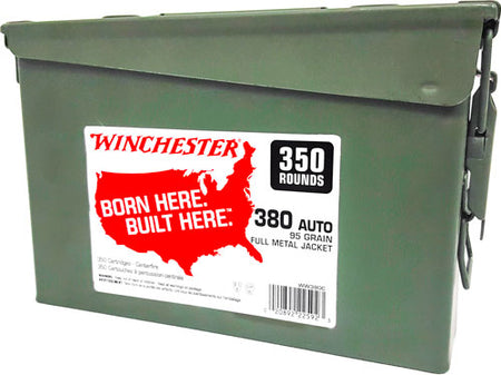 Winchester USA Ammo Can .380 ACP/Auto 95 gr FMJ ammo