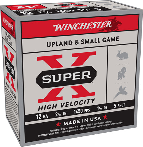 Winchester X12HV5 Super X High Velocity 12 Gauge 2.75" 1-1/4oz 5 Shot 1450 fps