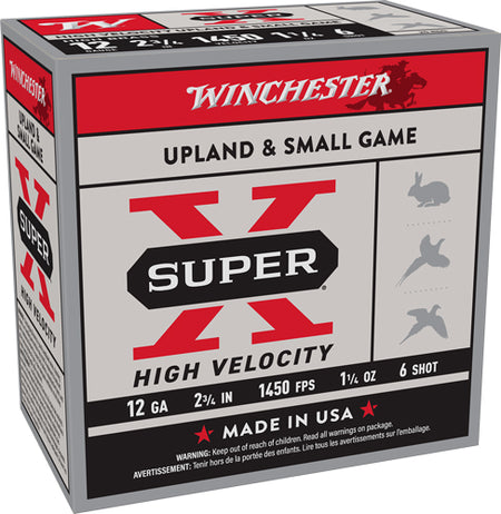 Winchester X12HV6 Super X High Velocity 12 Gauge 2.75" 1-1/4oz 6 Shot 1450 fps