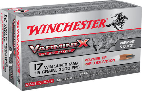 Winchester Varmint X Lead Free .17 WSM 15 gr PolyTip ammo