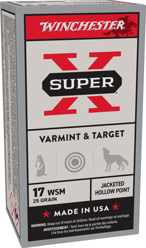 Winchester Super X .17 WSM 25 gr JHP ammo