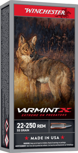 Winchester Varmint X .22-250 Remington 55 gr PolyTip ammo