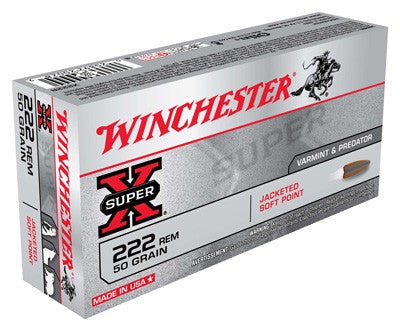 Winchester Super X .222 Remington 50 gr JSP ammo