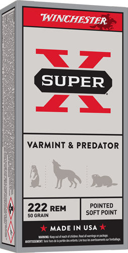 Winchester Super X .222 Remington 50 gr JSP ammo