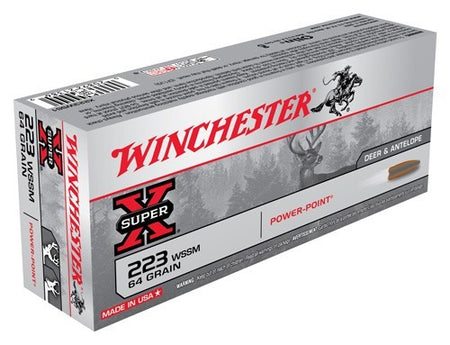 Winchester Super-X .223 WSSM 64 gr JSP ammo