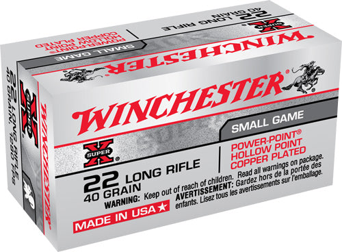 Winchester Super-X Power-Point .22 Long Rifle 40 gr JHP ammo