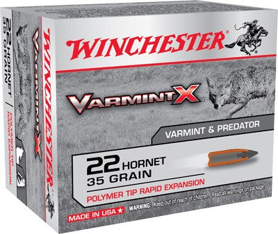 Winchester Varmint X .22 Hornet 35 gr PolyTip ammo