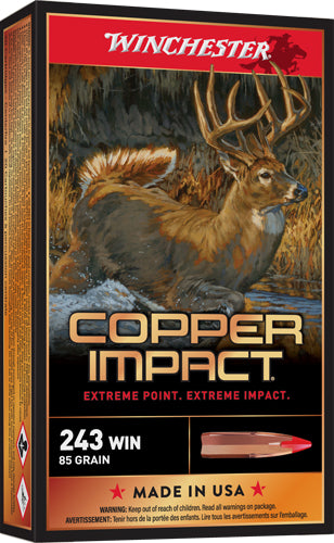 Winchester X243CLF Deer Season XP Copper Impact Copper Extreme Point Lead-Free  85 Grain .243 Winchester