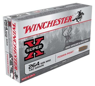 Winchester Super-X Power-Point .264 Winchester Mag 140 gr JSP ammo
