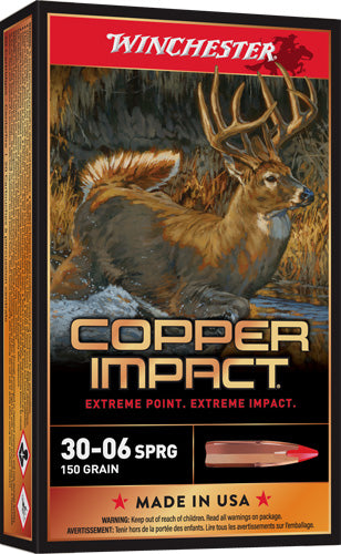 Winchester X3006CLF Copper Impact Copper Extreme Point Lead-Free  150 Grain .30-06 Springfield