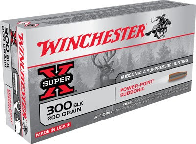 Winchester Super X .300 AAC Blackout 200 gr JHP ammo