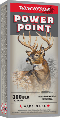 Winchester Power Point .300 AAC Blackout 150 gr JSP ammo