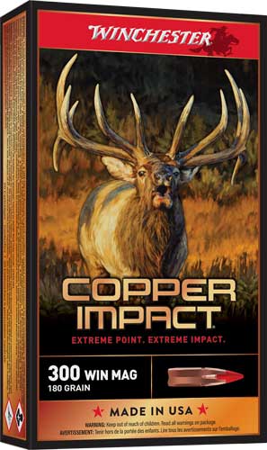 Winchester X300CLF2 Copper Impact Copper Extreme Point Lead-Free  180 Grain .300 Winchester Mag