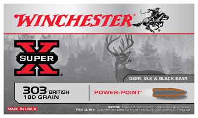 Winchester .303 British X303B1 Super-X Power-Point Pointed Soft Point (PSP) 180 Grain