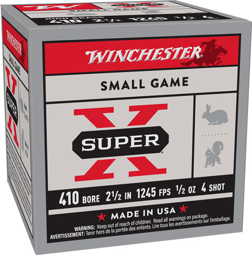 Winchester Super X HIGH BRASS Heavy Game Load .410 Bore 2.5 in / 2.5 in #4 1/2 oz