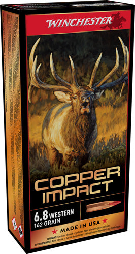 Winchester X68WCLF Copper Impact Copper Extreme Point Lead-Free  162 Grain 6.8 Western