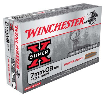Winchester X708 Super-X Power-Point Pointed Soft Point PSP 140 Grain 7mm-08 Remington