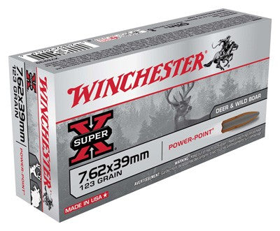 Winchester X76239 Super-X Power-Point  123 Grain 7.62x39mm