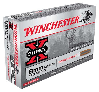 Winchester Super-X Power-Point 8mm Mauser 170 gr JSP ammo