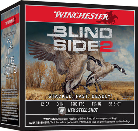 Winchester Blind Side 2 Hex Steel 12 Gauge 3 in / 3 in BB 1-3/8 oz