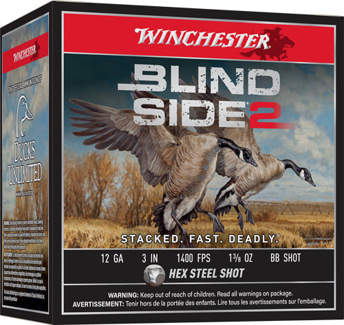 Winchester Blind Side 2 Hex Steel 12 Gauge 3 in / 3 in BB 1-3/8 oz