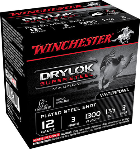 Winchester Drylok Super Steel Magnum 12 Gauge 3 in / 3 in #3 1-3/8 oz