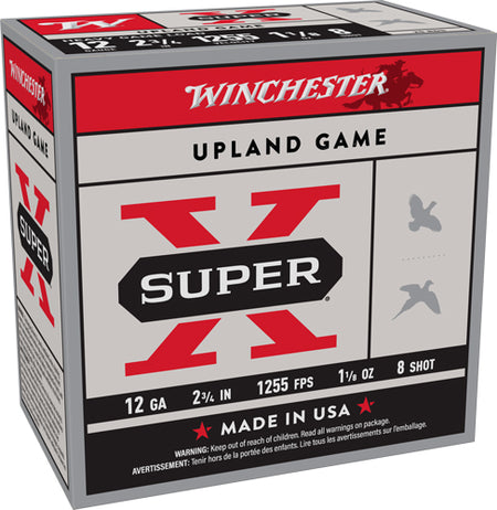Winchester XU12H8   12 Gauge 2.75" 1-1/8oz 8 Shot 1255 FPS.