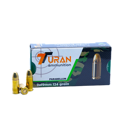 Turan Ammo 9mm Luger 124 Grain Full Metal Jacket(FMJ)
