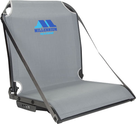 Millennium B100 Boat Seat with Arm Rest Straps Gray