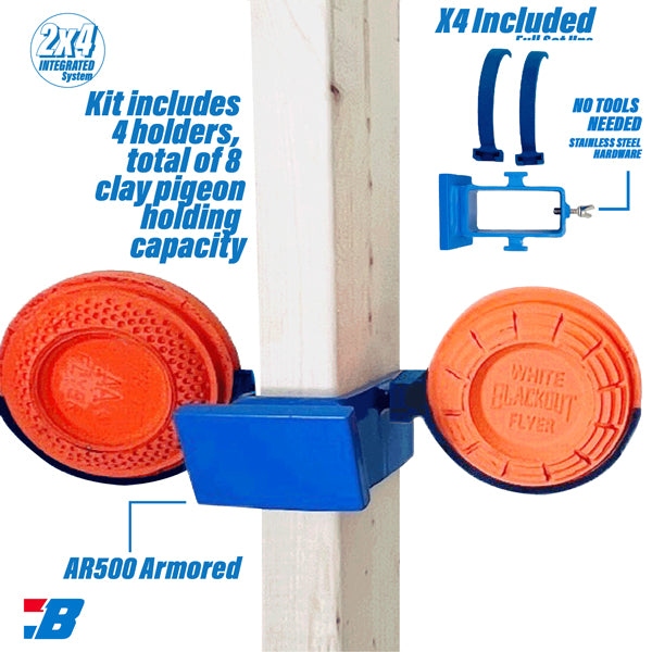 BASH TARGET Steel Target Stand Clay Pigeon Holder for 2x4