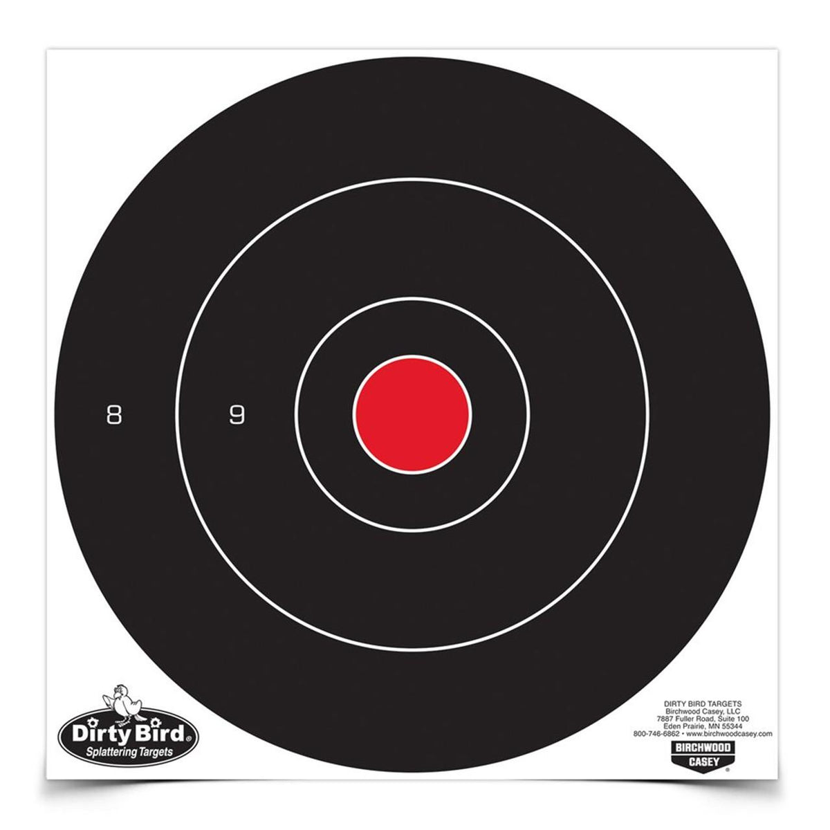 Birchwood Casey Dirty Bird 12" Bull's-Eye Splatter Target 100-Pack