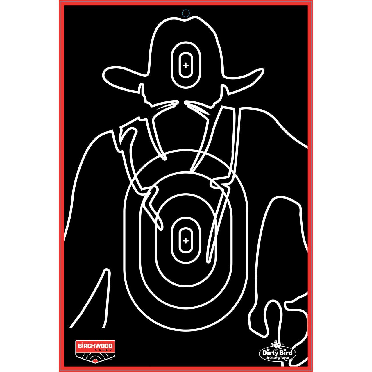 Birchwood Casey Dirty Bird Gunslinger Silhouette Target 12x18 Inch 6-Pack