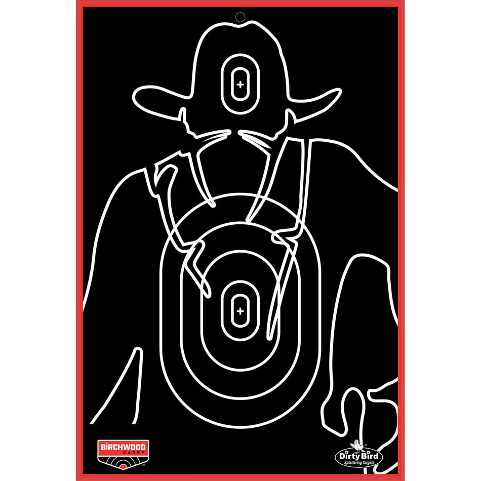 Birchwood Casey Dirty Bird Gunslinger Silhouette Target 12x18 Inch 6-Pack