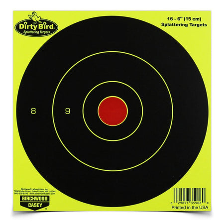 Birchwood Casey Dirty Bird 6" Yellow Bull's Eye Splatter Targets 100-Pack