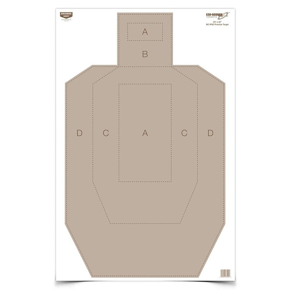 Birchwood Casey EZE-Scorer IPSC Paper Practice Targets 23" x 35" 100-Count