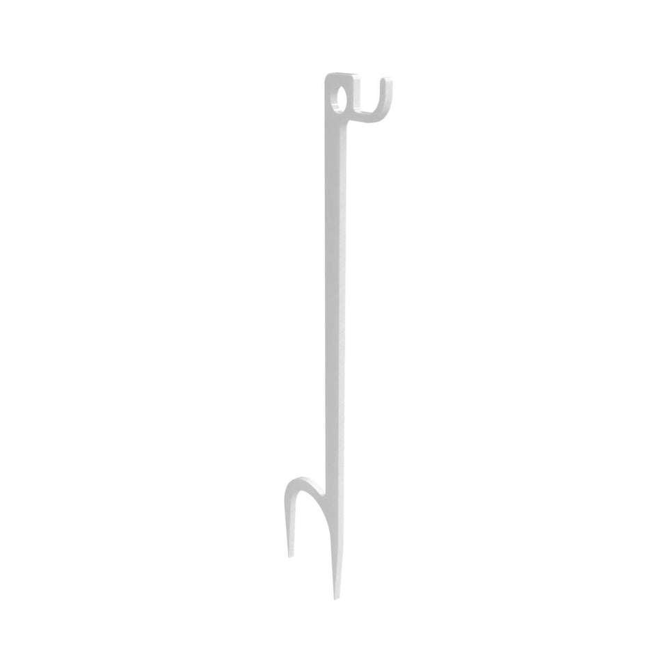 Birchwood Casey Single Hook AR500 Steel Target Hanger Ground Stake White 30"