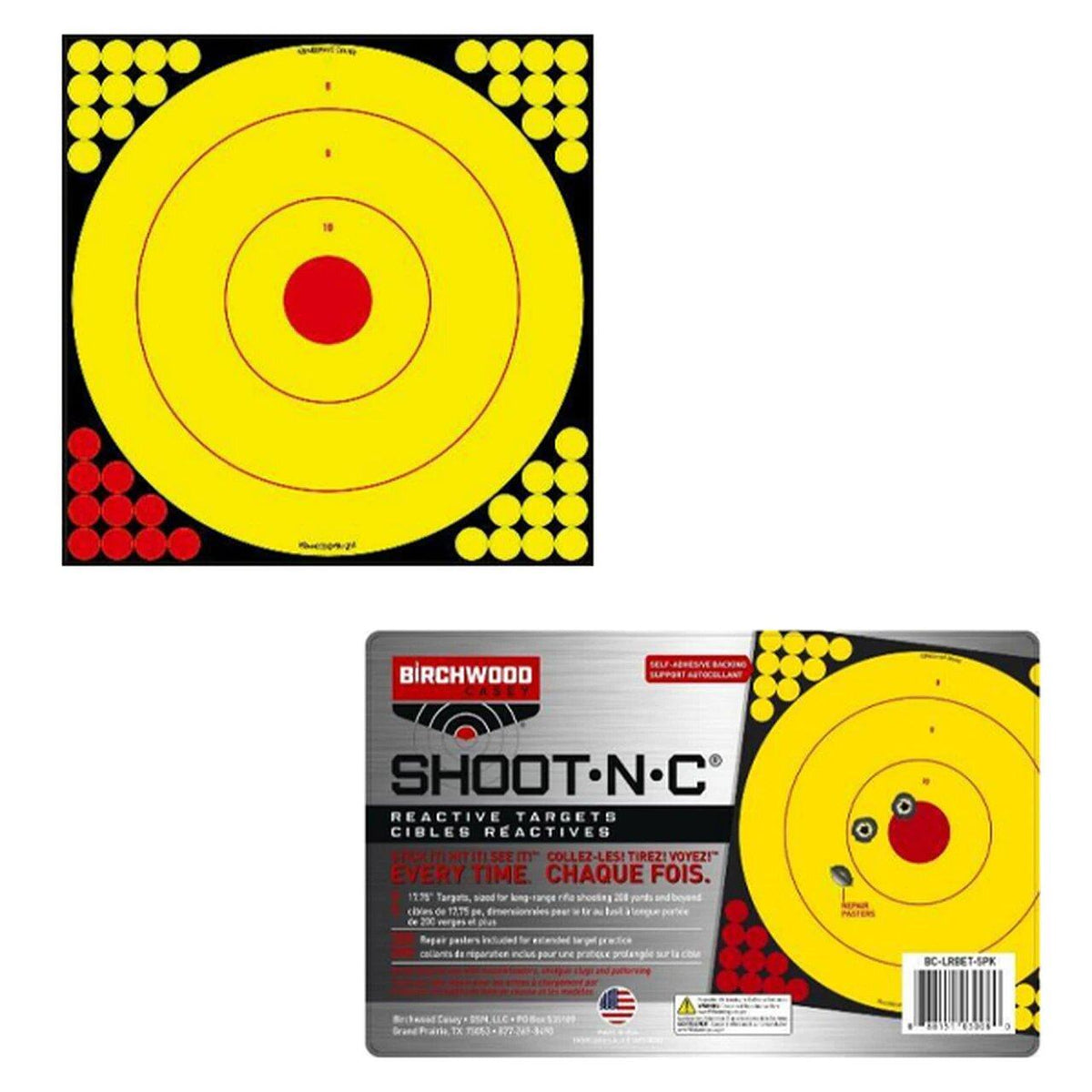 Birchwood Casey Longrange Bullseye Adhesive Targets 5-Pack