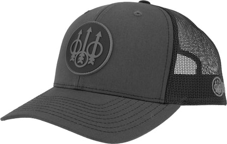 Beretta JS Trucker Hat Circle Patch Mesh Back Charcoal/Black