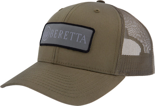 Beretta SDY Trucker Cap Rect Patch Mesh Back Dark Green