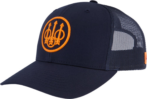 Beretta Straightpull Trucker Cap Circle Patch Mesh Back Navy
