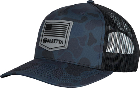 Beretta PM Trucker Cap R112 Rubber Patch Blue Duck Camo