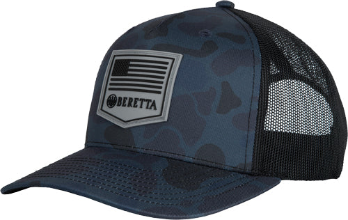 Beretta PM Trucker Cap R112 Rubber Patch Blue Duck Camo