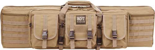 Bulldog 42-Inch Double Tactical Gun Case 3 Large Access Pockets Tan