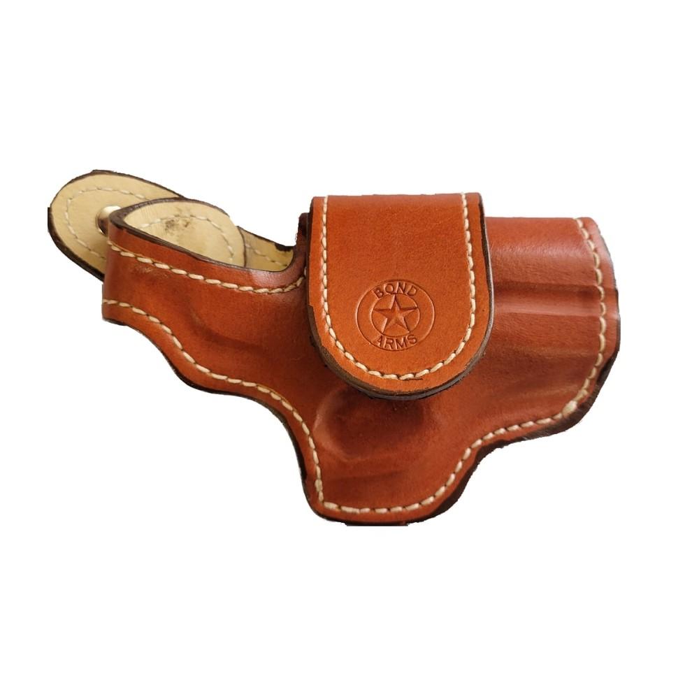 Bond Arms Leather Driving Holster Right Hand 3.5" Barrel Tan with White Stitching