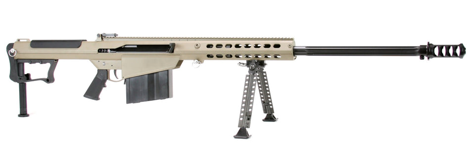 Barrett 18065 M107A1 50 BMG 29" 10+1 Flat Dark Earth Cerakote Flat Dark Earth Fixed with Sorbothane Recoil Pad Stock Black Polymer Grip