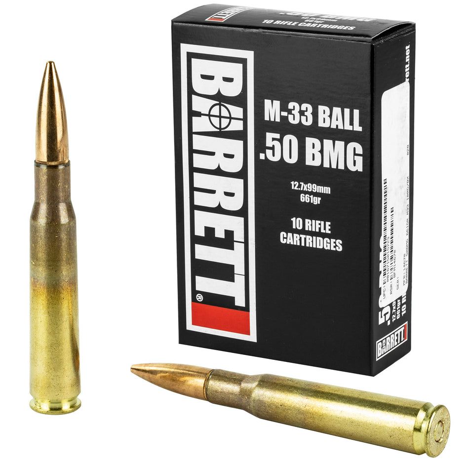Barrett Firearms M33 Ball .50 BMG 661 gr FMJ ammo
