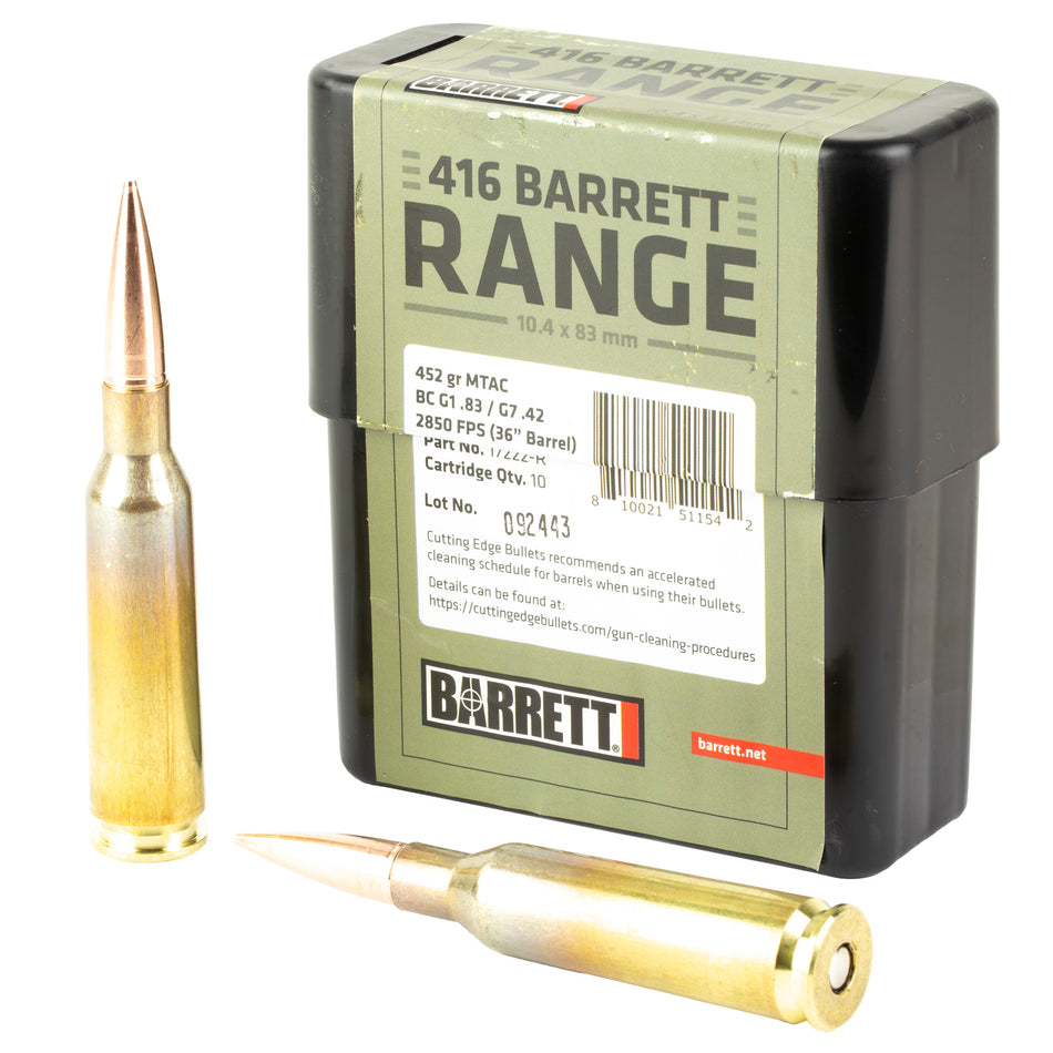 Barrett Firearms Range .416 Barrett 450 gr Solid ammo