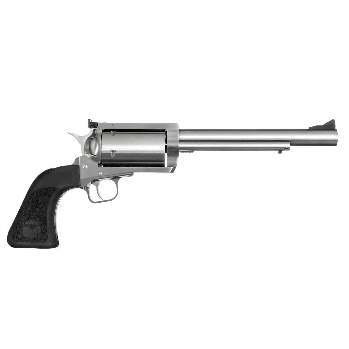 Magnum Research BFR350L7 BFR 350 Legend 6 Shot 7.50" Brushed Stainless Steel Barrel, Stainless Cylinder, Brushed Stainless Steel Frame, Black Rubber Grips, Exposed Hammer