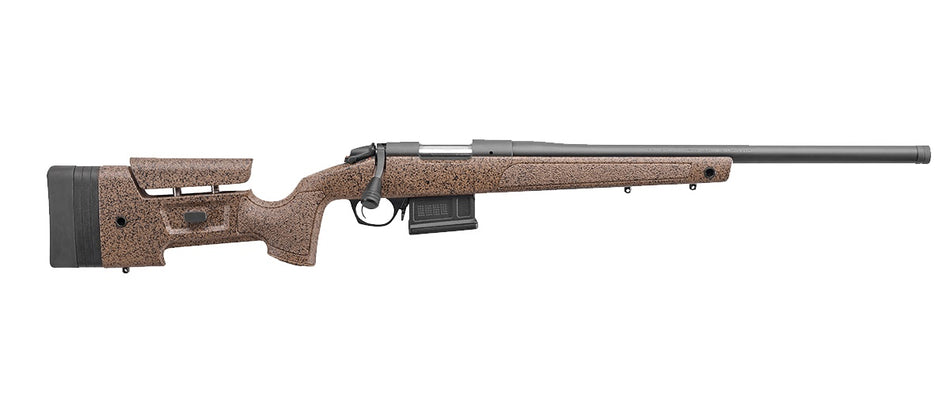 Bergara Rifles B14S352C B-14 HMR 6.5 Creedmoor 5+1 22" Graphite Black Cerakote Free-Floating Barrel, Black Speckled Brown Molded w/Mini-Chassis, Adjustable LOP & Cheek Piece Stock, Right Hand